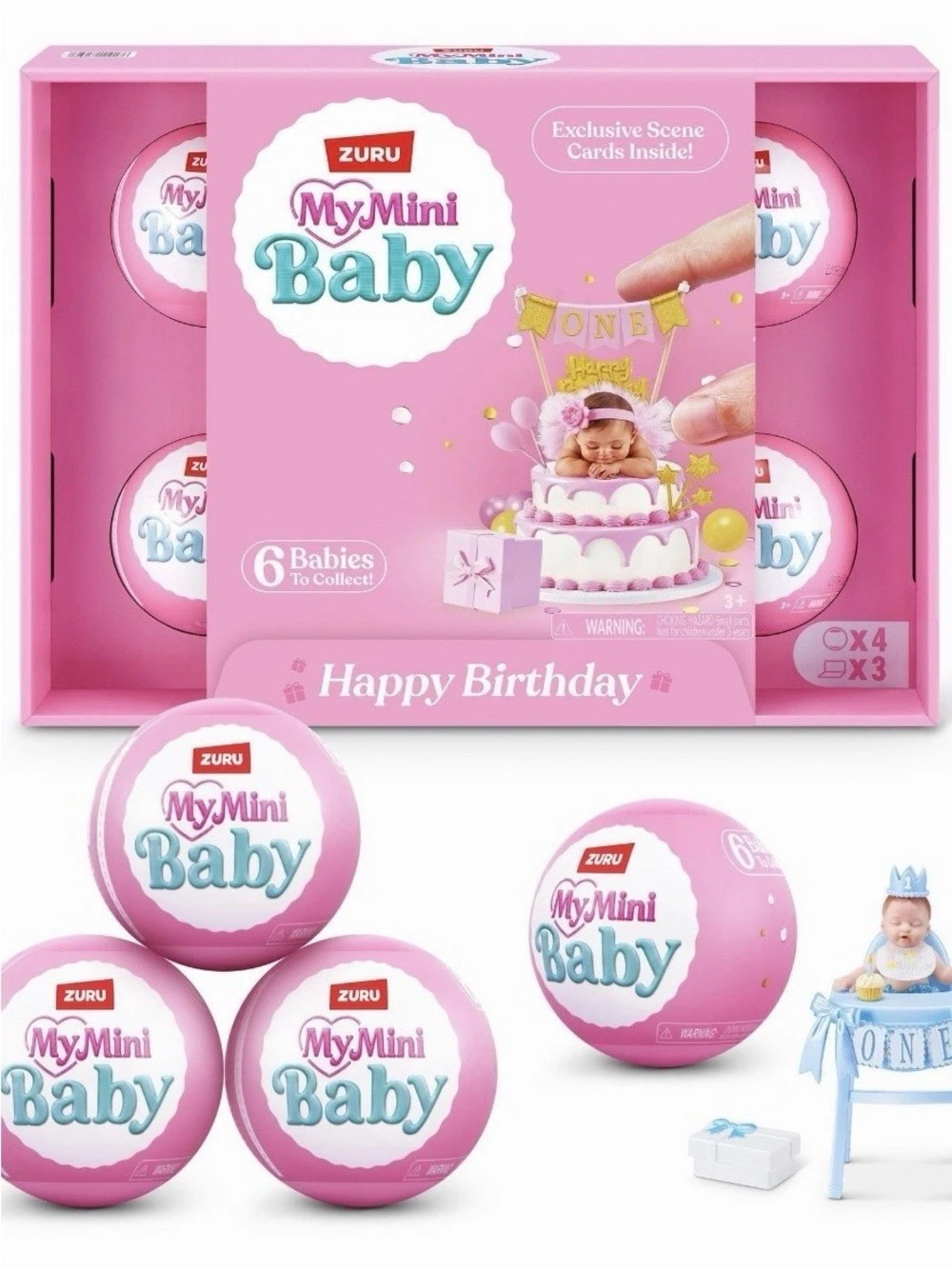ZURU My Mini Birthday Series 1 Mystery Capsule Pink & Blue